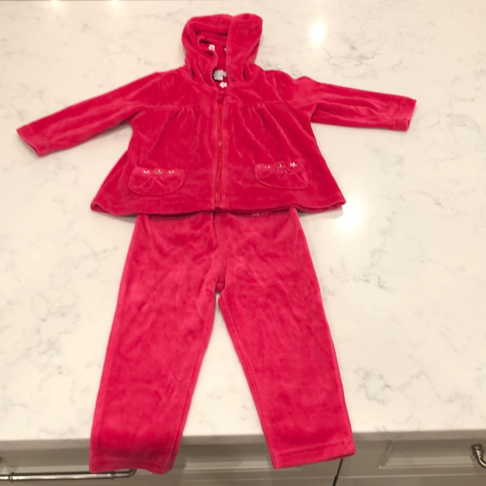 Girls Size 2T Pumpkin Patch Velour Matching Set